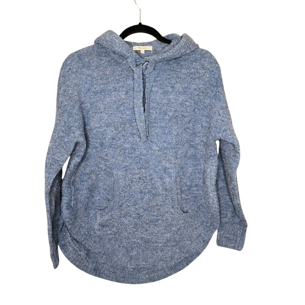 Madewell NEW Sweater Hoodie Womens XS Wool Alpaca Blend Pullover Kangaroo Pocket